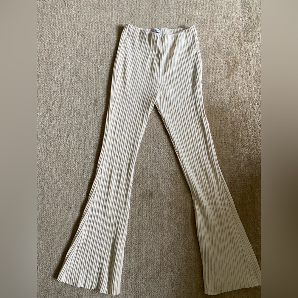 Urban Outfitters Rosie Rib High Waisted Flare Pants
